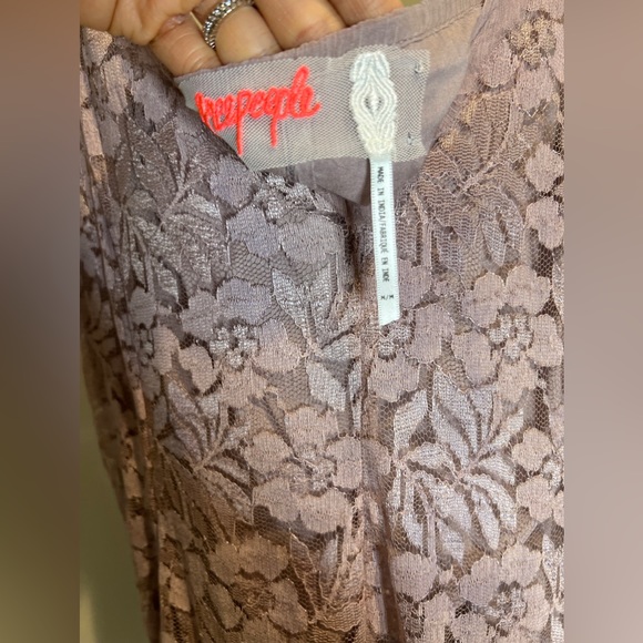 Free People Time After Time Embellished Whimsical Sequins Lace Mini Dress - Picture 7 of 9